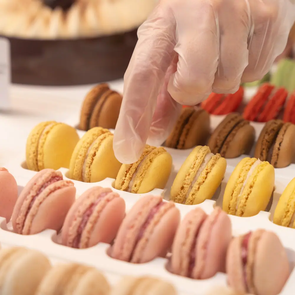 Pastry workshop: piping macarons with a pastry bag