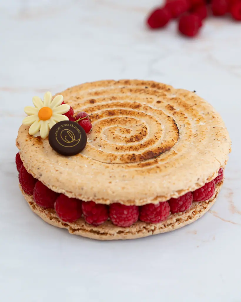 Macaronade, biscuits macarons et framboises